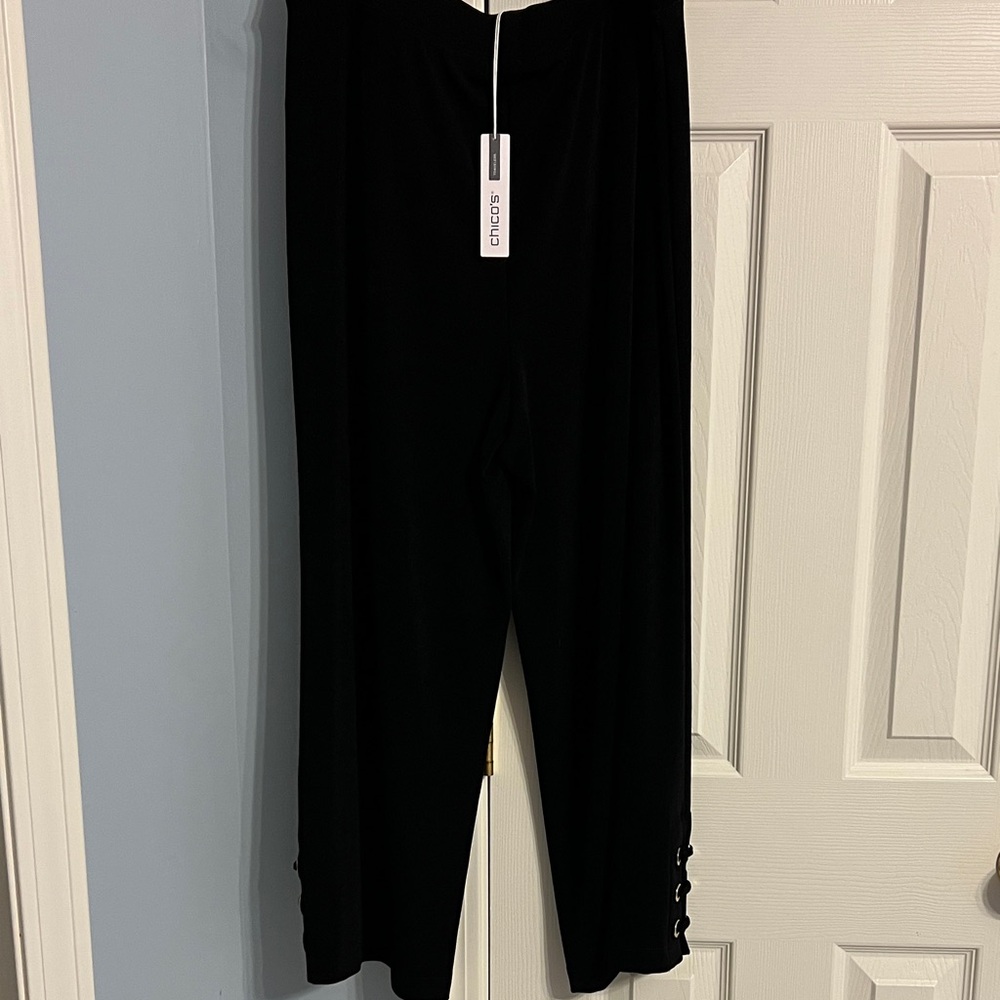Chico's Elegant Black Wide Leg Pants